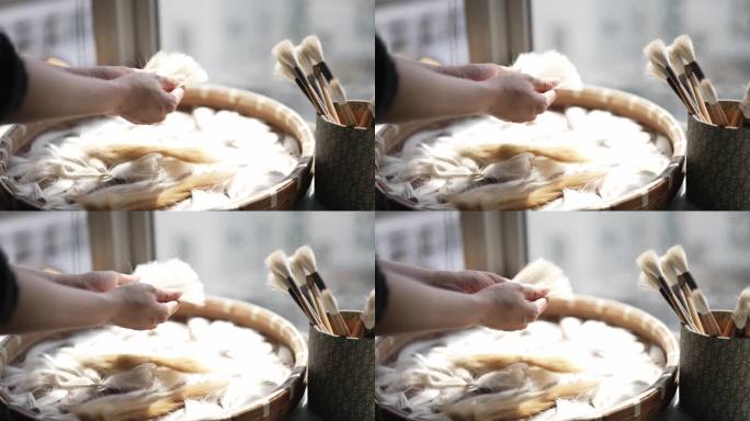 湖笔毛笔非遗制作工艺