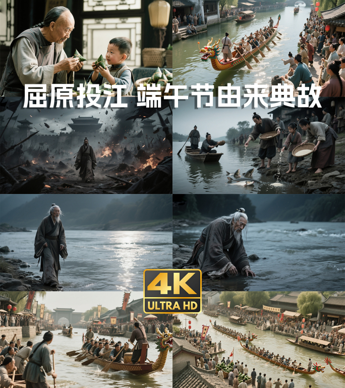 端午节典故 屈原 端午节赛龙舟包粽子习俗
