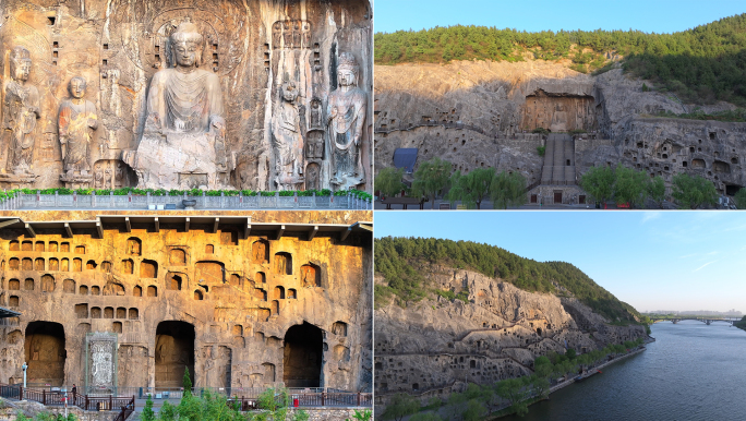 河南洛阳龙门石窟佛像世界文化遗产