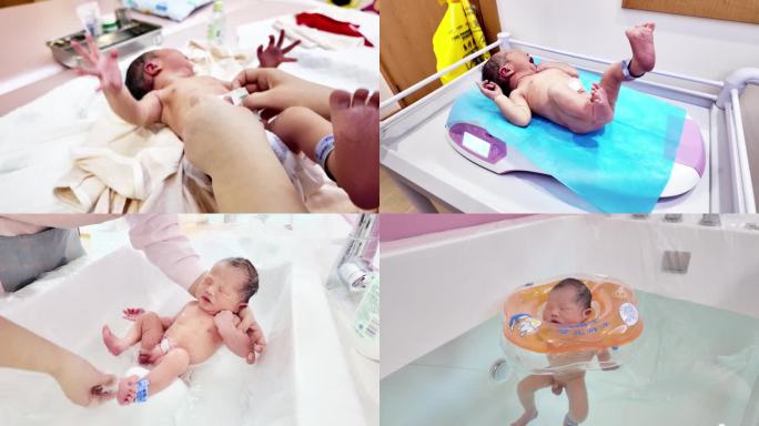 新生儿出生婴儿宝宝洗澡护理洗澡按摩