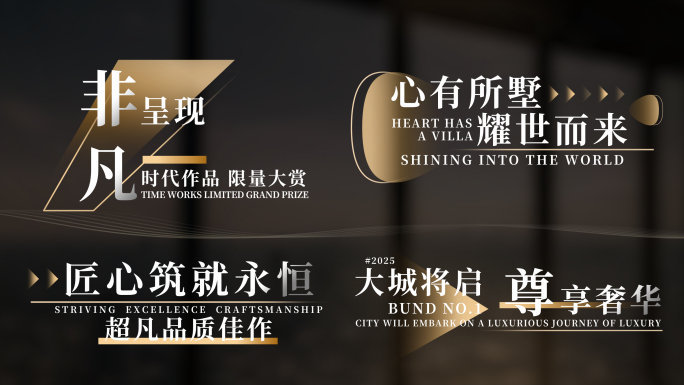 高端质感文字字幕特效