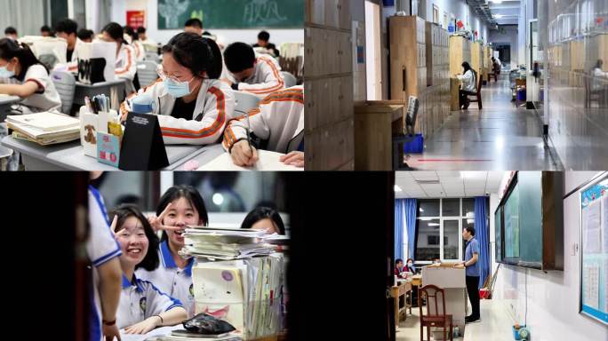教学楼高三高考学生晚自习