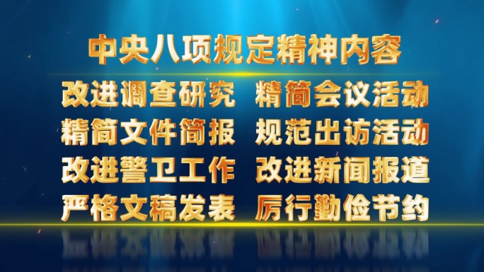 中央八项规定精神AE模版