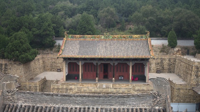 法兴寺寺庙雕塑屋檐古风祈福许愿
