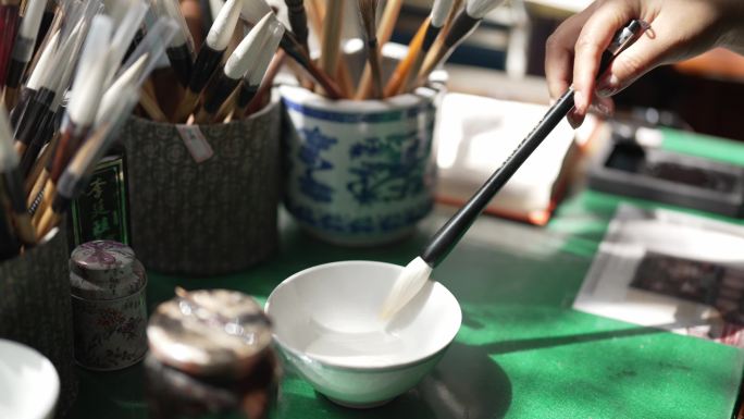 湖笔毛笔非遗制作工艺