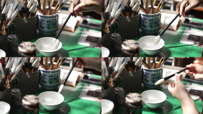 湖笔毛笔非遗制作工艺