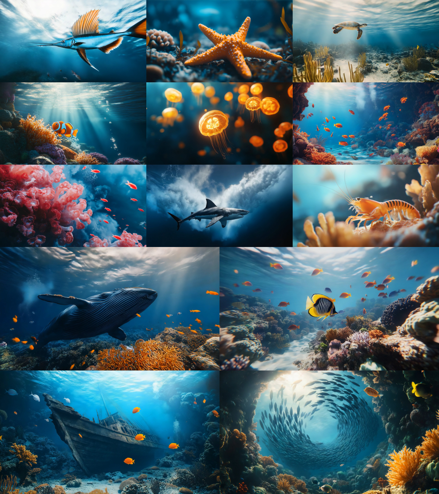 海底世界海洋生物自然生态环境合集