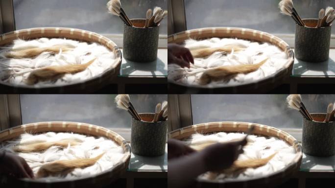 湖笔毛笔非遗制作工艺