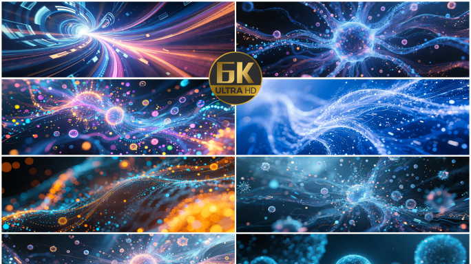 6k宽屏抽象粒子背景