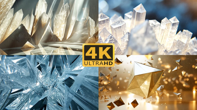 4K抽象匠心钻石水晶光影镜头2