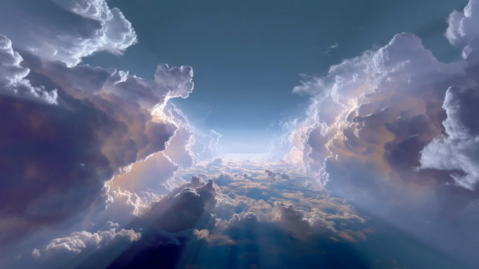 云层 穿梭 云 天空 云海 穿越 云雾
