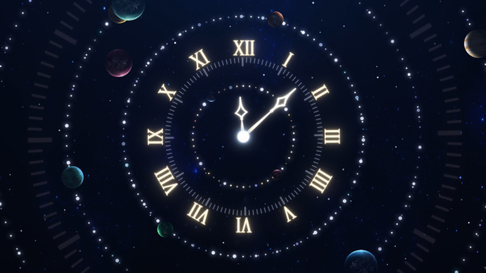 科技感时钟旋转倒计时 ae模板