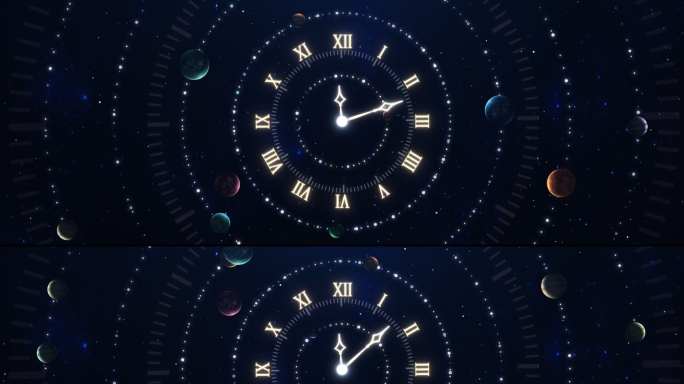 科技感时钟旋转倒计时 ae模板