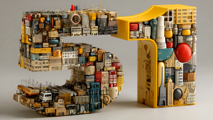 劳动节 51 五一 片头 劳动 建筑城市