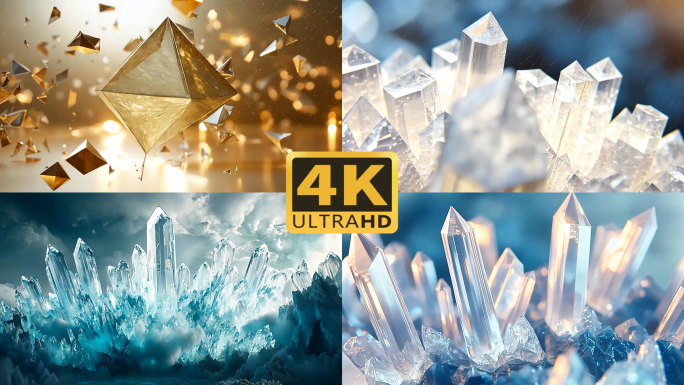 4K抽象匠心钻石水晶光影镜头1