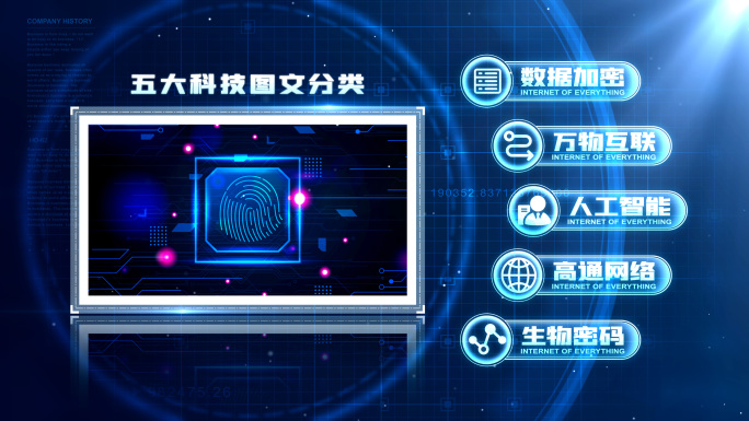 【无插件】蓝色科技分类图文展示