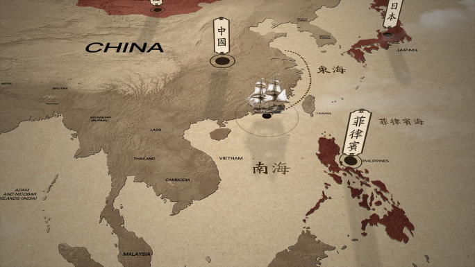 不要插件-古代航海世界地图路线