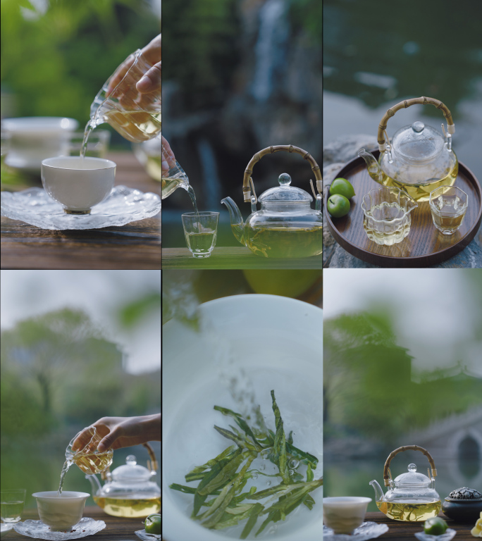 茶竖版 品茶茶艺茶道 泡茶喝茶茶文化禅意