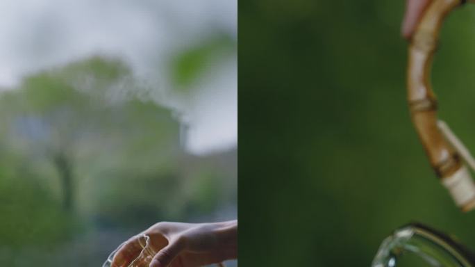 茶竖版 品茶茶艺茶道 泡茶喝茶茶文化禅意