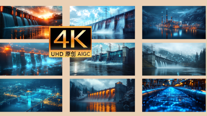 新能源水电站电网科技片头 国家电网