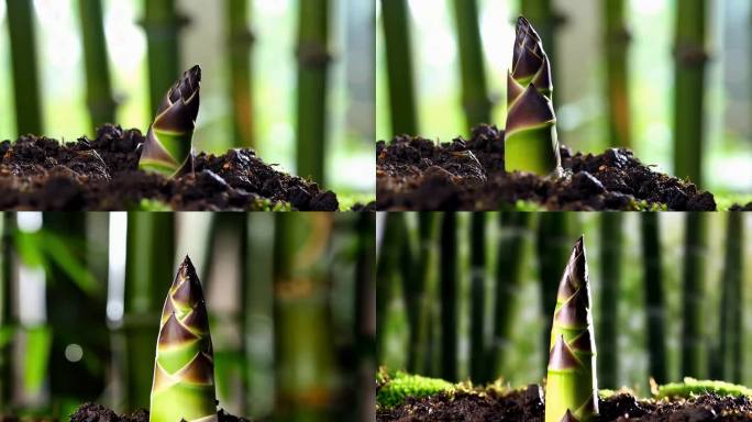 竹笋破土而出