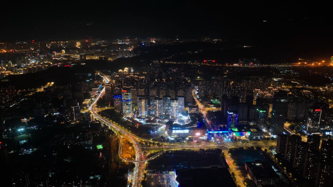 福州东二环泰禾航拍白天夜景【4K】