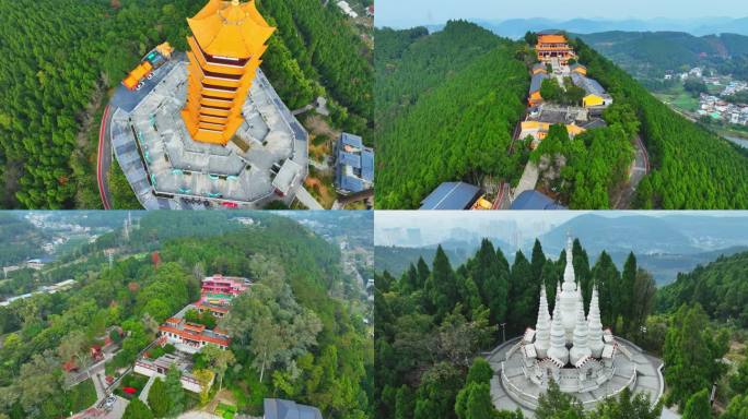 射洪花果山 四川遂宁射洪市花果山景区航拍