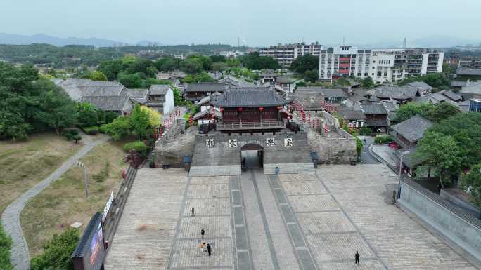 赣州古城门航拍军门楼赣州古城江南宋城城门