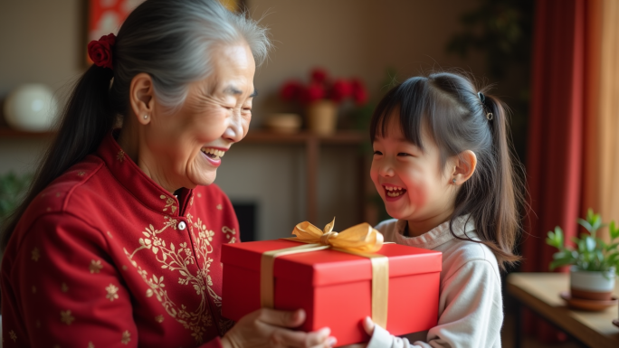 老年人收礼物 孝敬父母