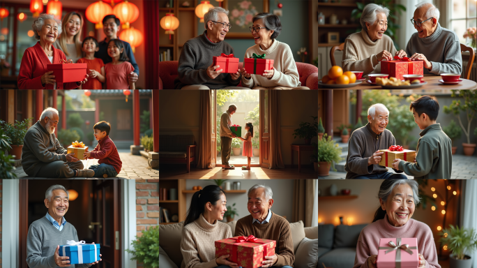 老年人收礼物 孝敬父母