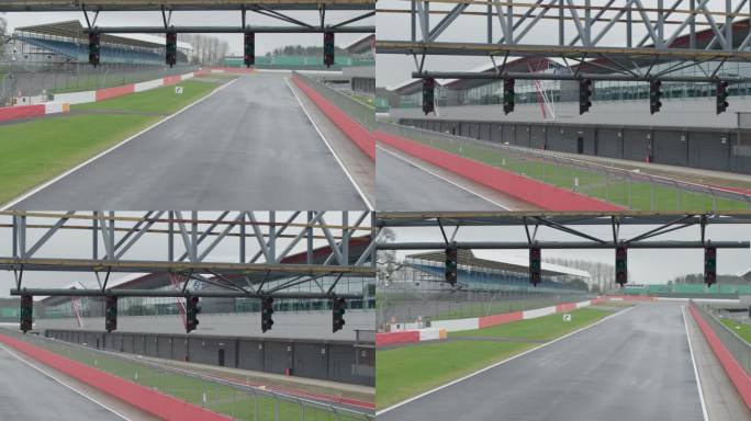 英国银石赛道航拍/信号灯/赛道氛围