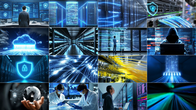 科技机房机柜数据云算力算法服务器数据传输