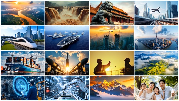 【4K】中国梦新时代风景科技发展建设合集