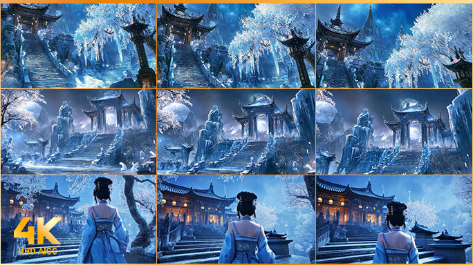 冰雪仙宫古代神话 梦幻场景神话传说仙宫景