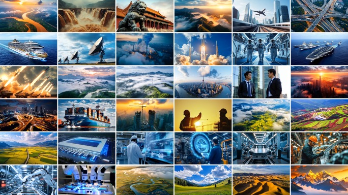 【4K】中国梦新时代风景科技发展建设合集