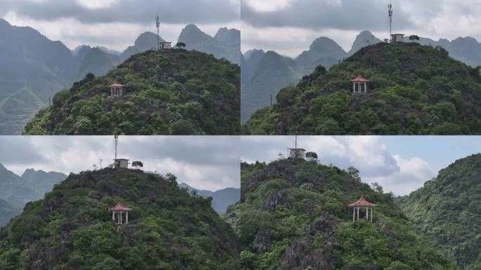 广西河池市都安县城市景观郊区自然风光空镜