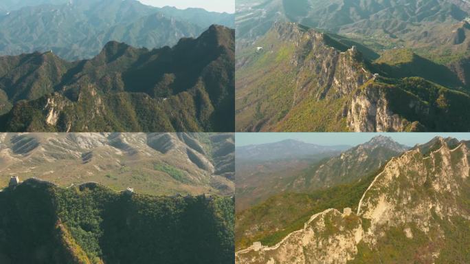 金山岭司马台长城鸟瞰航飞（4K灰）