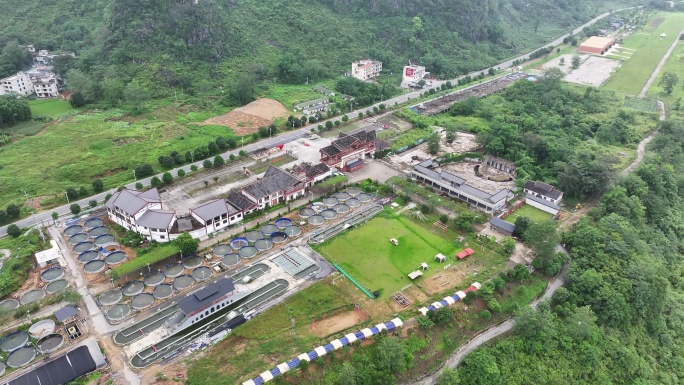 广西红水河都安三岛湾国际度假区航拍空镜