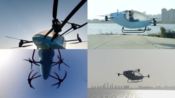 电动飞行器研发evtol低空经济实拍