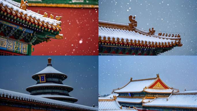 故宫初雪 紫禁城大雪纷飞 唯美雪景