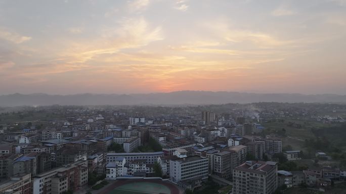 航拍邻水县九龙镇