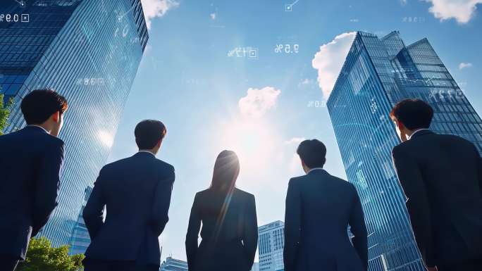 高端商务科技办公商务智慧办公开会会议工作