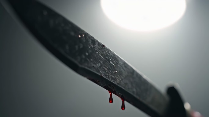滴血的刀剑特写 刑事意向素材