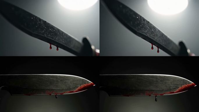 滴血的刀剑特写 刑事意向素材