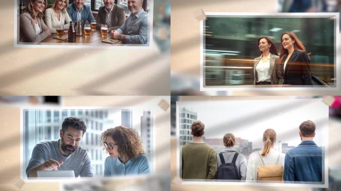 怀旧复古胶片简洁相册图片展示