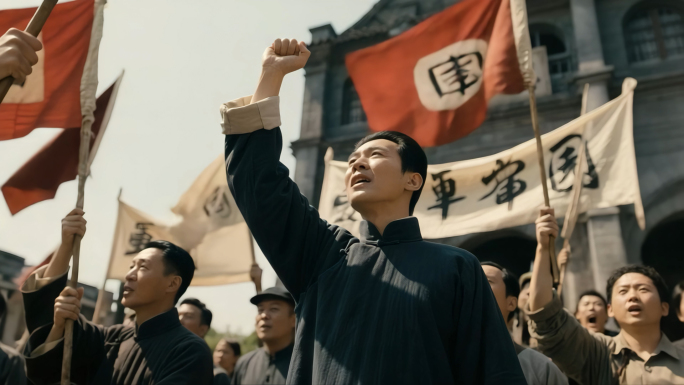 五四青年节五四运动抗日游行合集