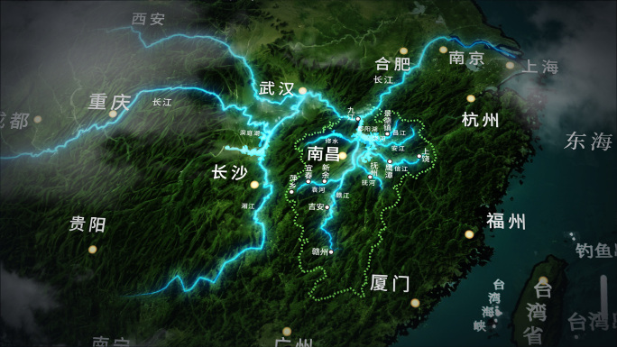 鄱阳湖水系长江中下游江西省水系AE