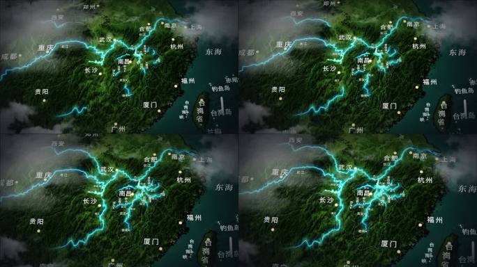 鄱阳湖水系长江中下游江西省水系AE