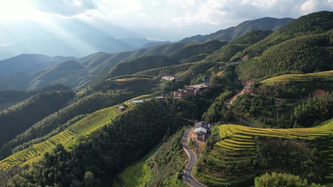 航拍赣州上堡梯田