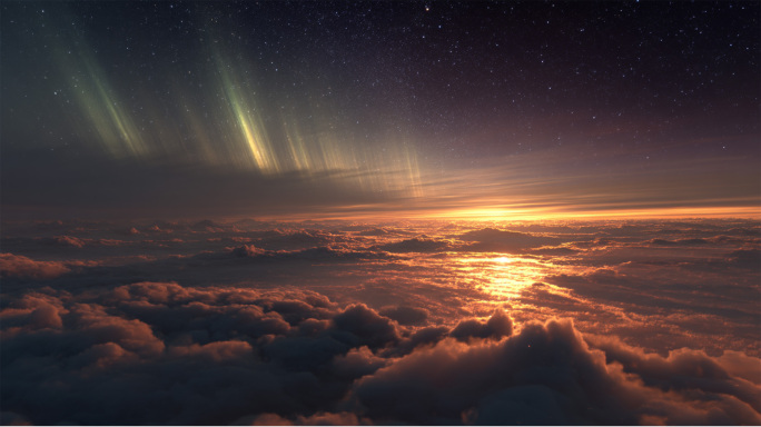 星空延时摄影星星极光星空背景